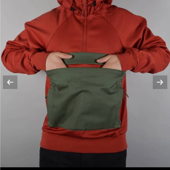 Nike SB Everett Anorak Jacket - Dark Cayenne/Cargo Khaki/Dark Cayenne - Picture 3 of 7